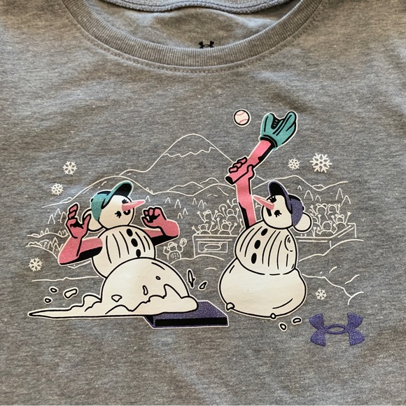 New Under Armour little girls size 5 short sleeve athletic shirt - Picture 2 of 3